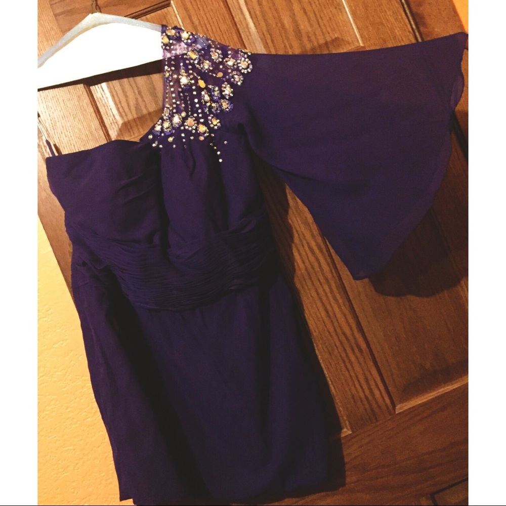 Beautiful One-Sleeved Cocktail Dress